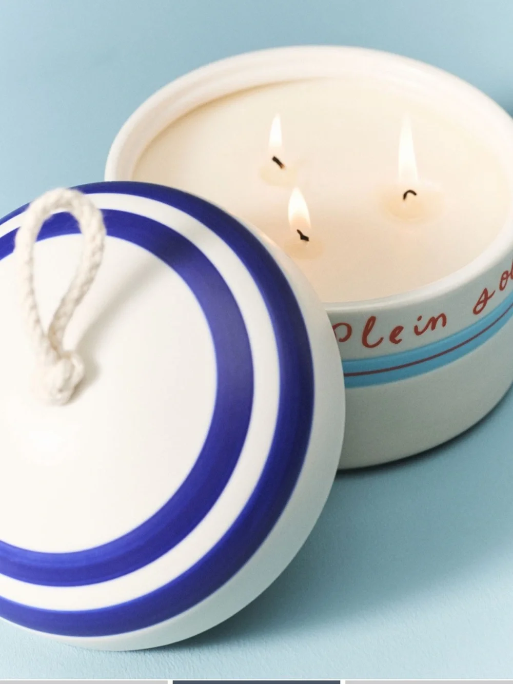 Anthropologie Cream Ceramic Jar with Lid